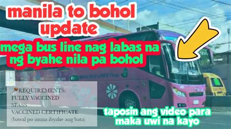 mega bus manila to bohol schedule|Manila to Bohol .